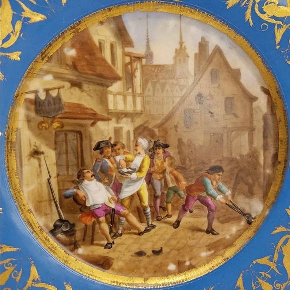 *SOLD*Antique French Porcelain Plate - Picture 2 of 6